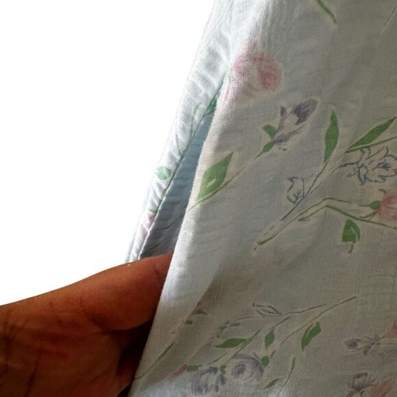 Granny Gown  Lounge Nightgown Flouncy Floral Cottage Core Peasant SZ L 2 pieces - Picture 5 of 15